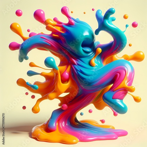background colour splash man 