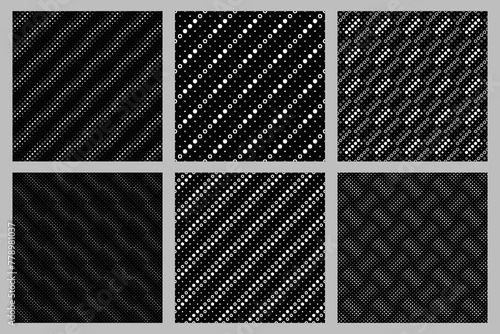 Geometrical circle pattern background collection -  abstract vector graphic designs from circles