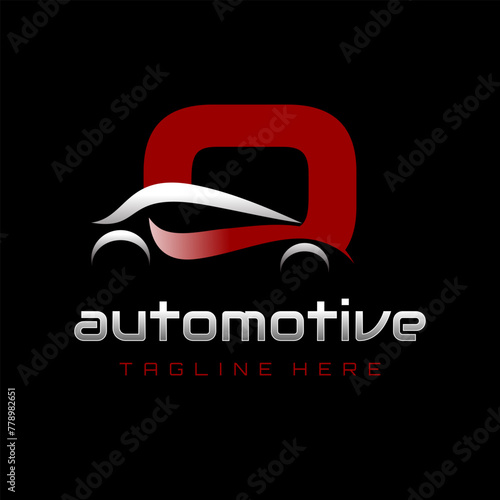 Letter O Car Automotive Logo Design Vector
