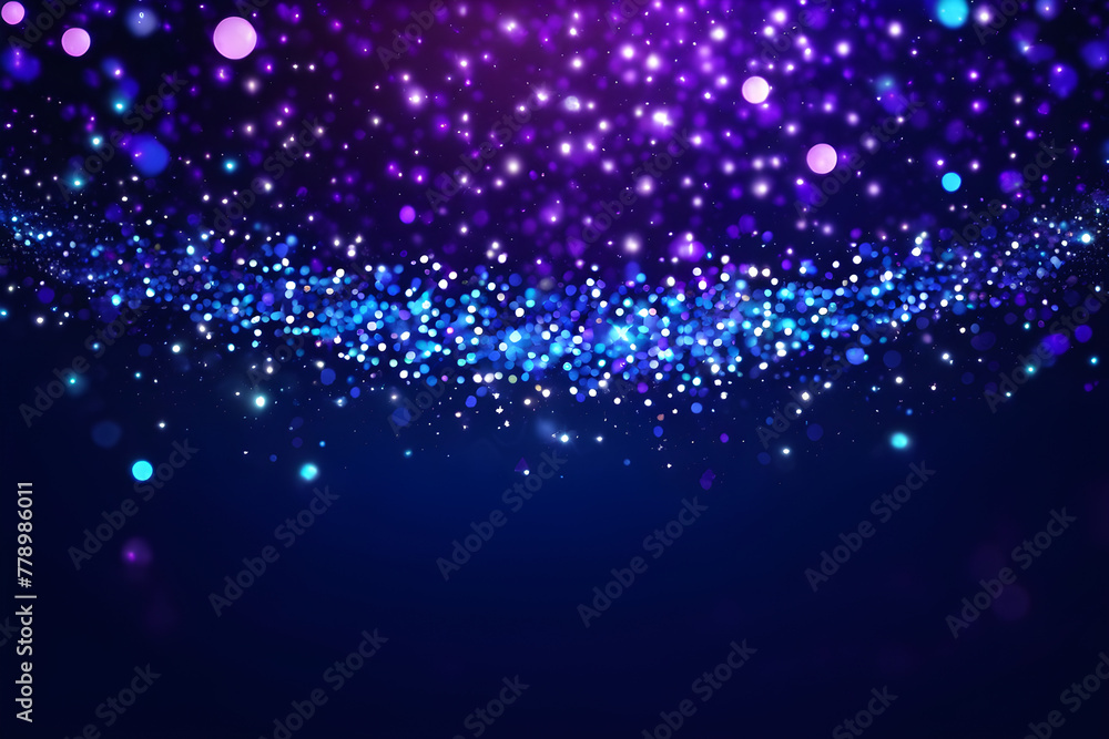 Glow blue particles