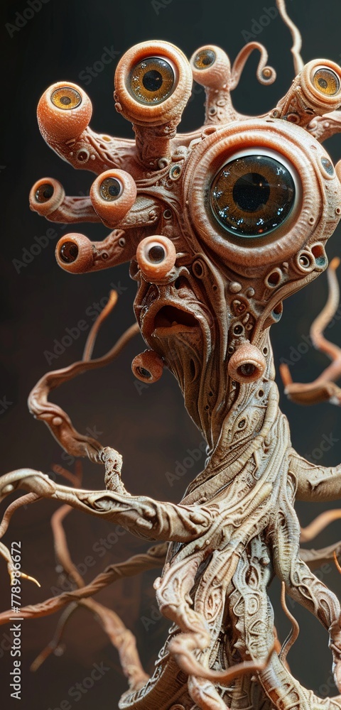 Fototapeta premium Design a 3D surreal mascot for an interstellar exploration game