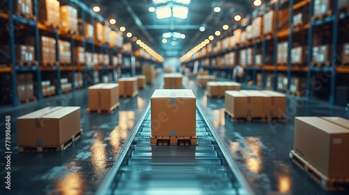 Capture the logistics and fulfillment operations behind e-commerce orders as warehouses fulfillment centers