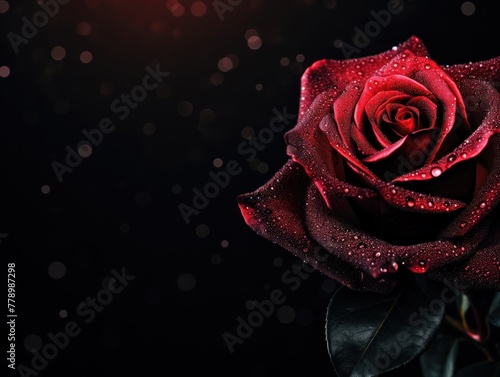 Rose black glowing grainy gradient background texture with blank copy space for text photo or product presentation 