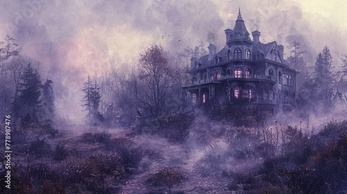 Explore the eerie halls of a haunted mansion where ghostly apparitions and secret passageways lurk around every corner