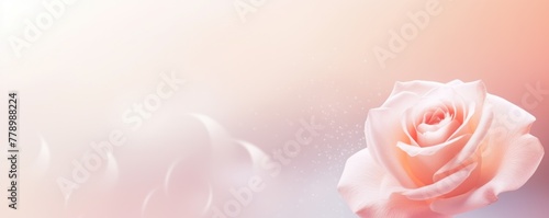 Rose white glowing grainy gradient background texture with blank copy space for text photo or product presentation 