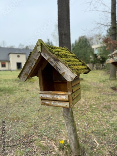 a technologically interesting solution for making a bird and squirrel feeder house