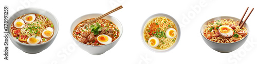 Ramen clipart collection, symbol, logos, icons isolated on transparent background