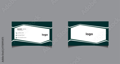double sided business card template with modern style
