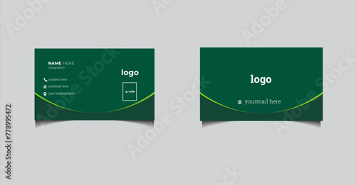 double sided business card template with modern style
