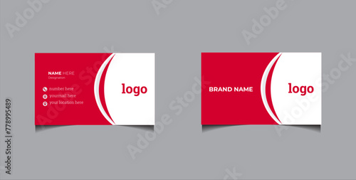 double sided business card template with modern style