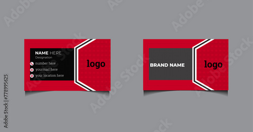 double sided business card template with modern style