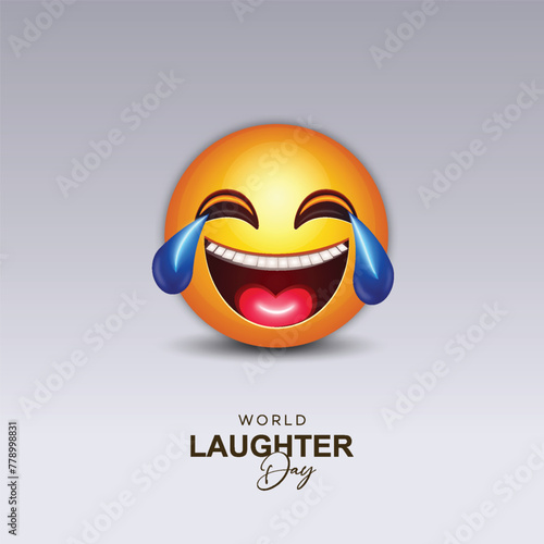 World Laughter Day, World Laughter Day poster, World Smile Day, banner, poster, World Emoji Day, Social Media Template | Vector World laughter Day post | Happy World Laughter Day, flat illustration.
