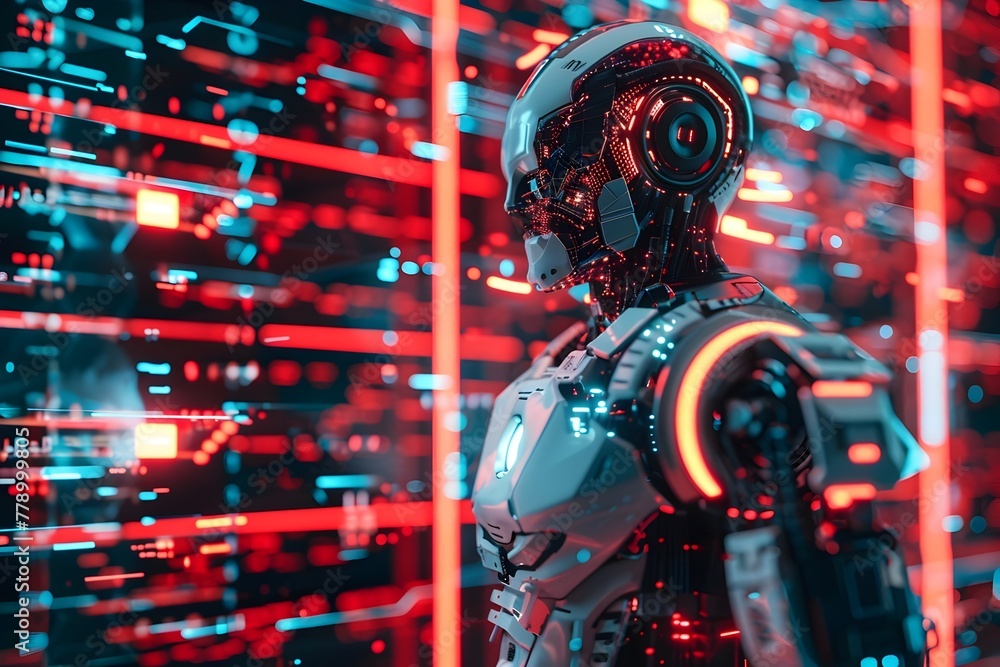 3D Hologram: A Robotic Figure Named Brian Surrounded by Dynamic Coding Sequences 3D Hologram: A Robotic Figure Named Brian Surrounded by Dynamic Coding Sequences