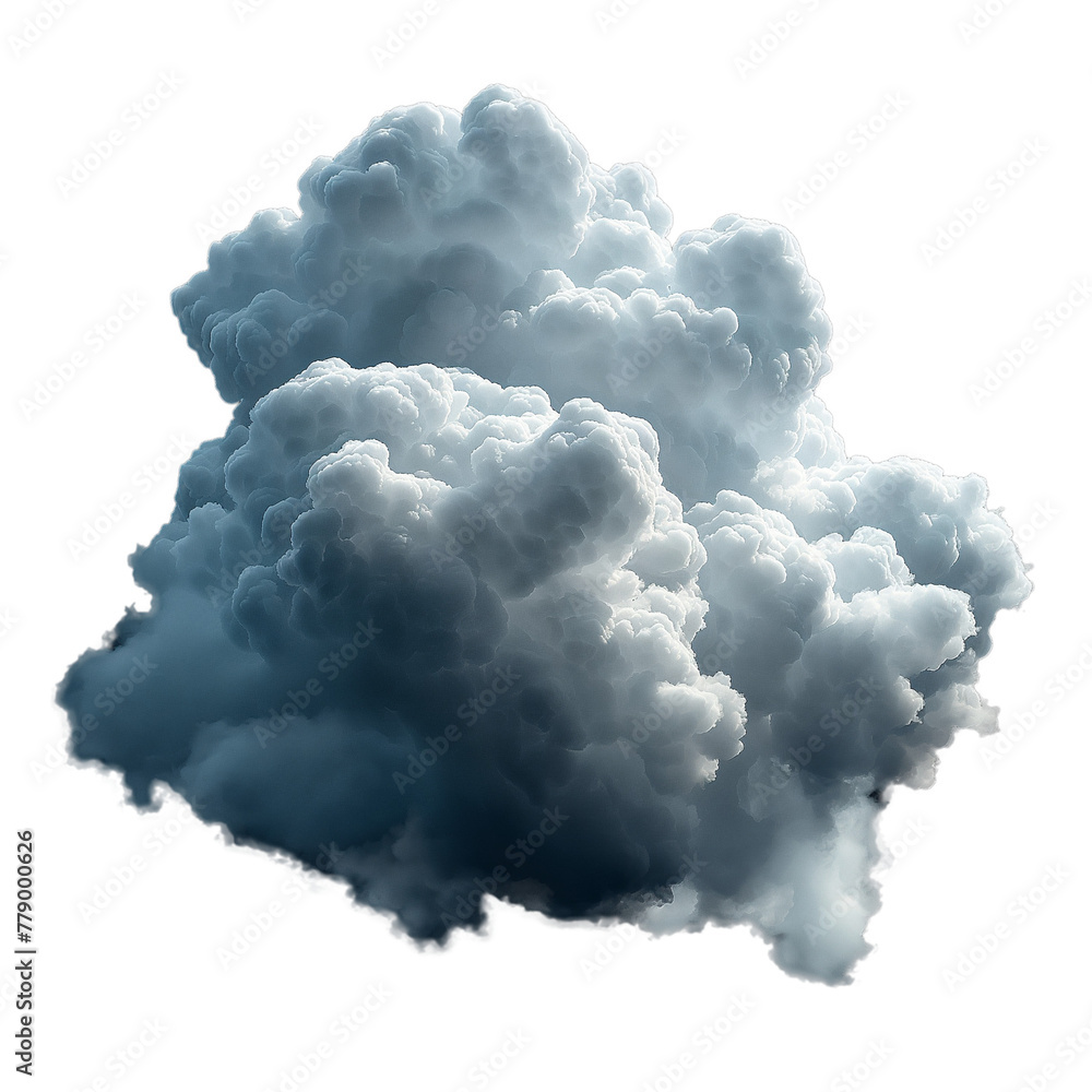 Clouds isolated on transparent background 3d rendering, 3d illustration.