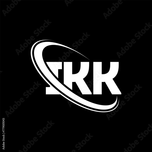 IKK logo. IKK letter. IKK letter logo design. Initials IKK logo linked with circle and uppercase monogram logo. IKK typography for technology, business and real estate brand. photo