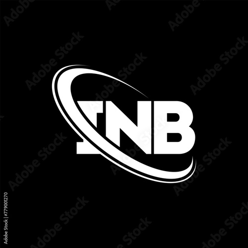 INB logo. INB letter. INB letter logo design. Initials INB logo linked with circle and uppercase monogram logo. INB typography for technology, business and real estate brand. photo