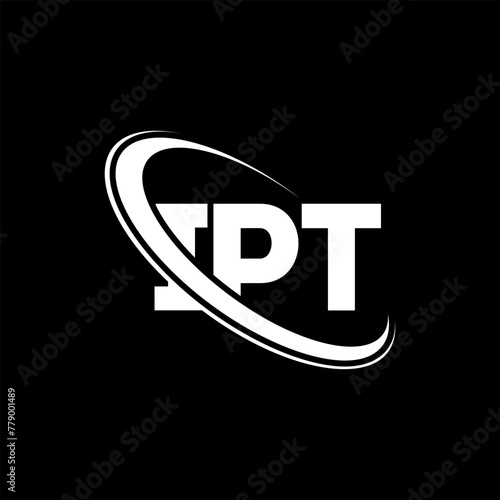 IPT logo. IPT letter. IPT letter logo design. Initials IPT logo linked with circle and uppercase monogram logo. IPT typography for technology, business and real estate brand. photo