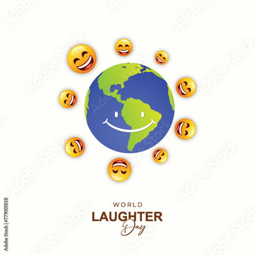 World Laughter Day, World Laughter Day poster, World Smile Day, banner, poster, World Emoji Day, Social Media Template | Vector World laughter Day post | Happy World Laughter Day, flat illustration.

