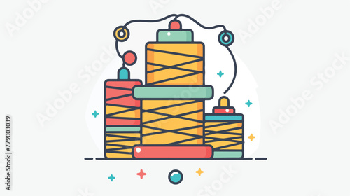 Thread line icon illustration vector graphic. Simpl