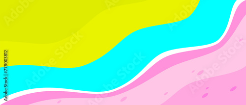 Abstract lined gradient mesh background in bright rainbow colors. Colorful smooth banner template. Easy editable soft colored vector illustration