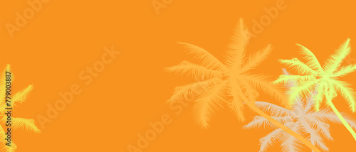 Colorful Summer background layout banners design. Horizontal poster, greeting card, header for website Summer time Holiday calligraphy illustration on a background of clouds and beach and sea. Vector 