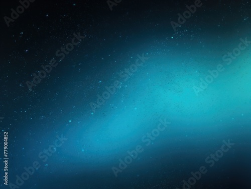 Sky Blue black glowing grainy gradient background texture with blank copy space for text photo or product presentation 
