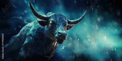 Sky Blue stock market charts going up bull bullish concept, finance financial bank crypto investment growth background pattern with copy space for design