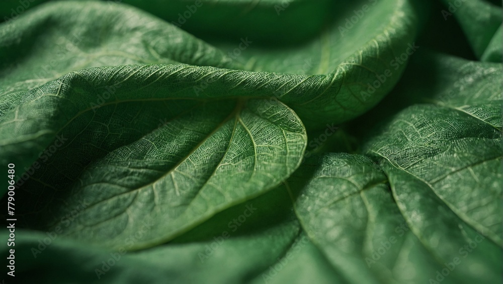 Macro photography of the intricate texture and vibrant green color of a detailed leaf surface Macro photography of the intricate texture and vibrant green color of a detailed leaf surface