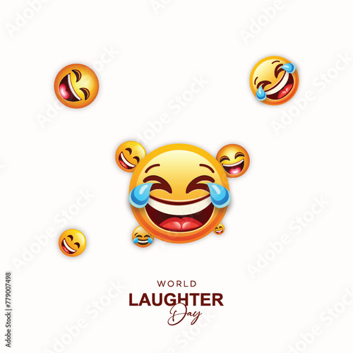 World Laughter Day, World Laughter Day poster, World Smile Day, banner, poster, World Emoji Day, Social Media Template | Vector World laughter Day post | Happy World Laughter Day, flat illustration.
