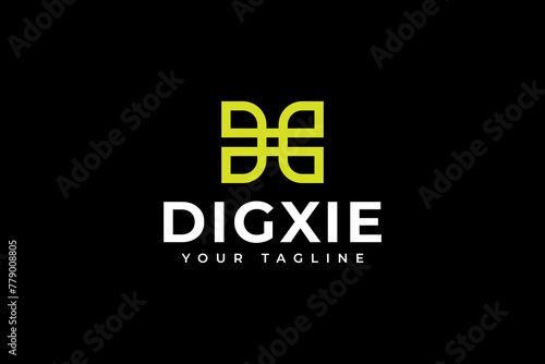 letter X and D D modern logo design for industry professional company business