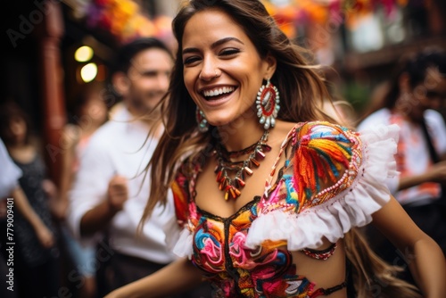 Vibrant Colombia celebration, joyful festivities and colorful cultural tradition of colombian culture, lively spirit and rich heritage of south America's vibrant nation. photo