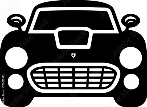 Car icon vector line illustration 