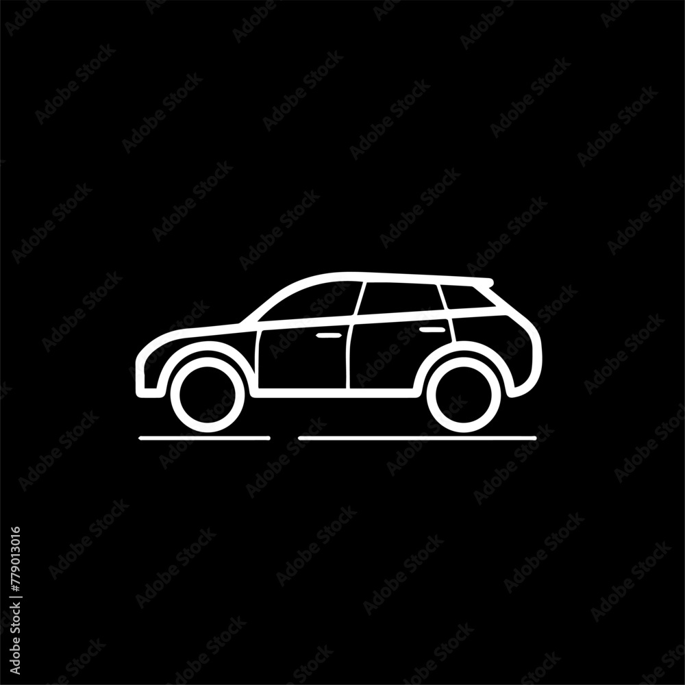 Car icon vector line illustration Car icon vector line illustration