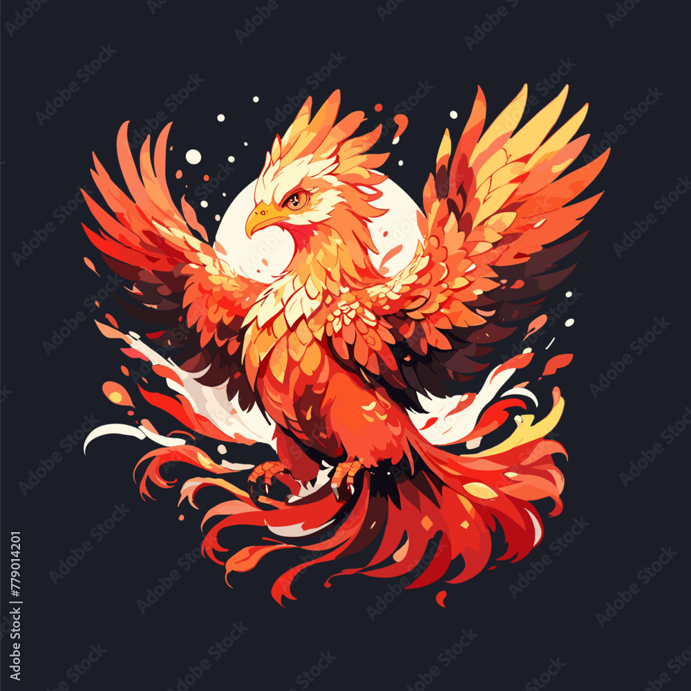 Obraz premium Surreal Phoenix with Bright Plumage