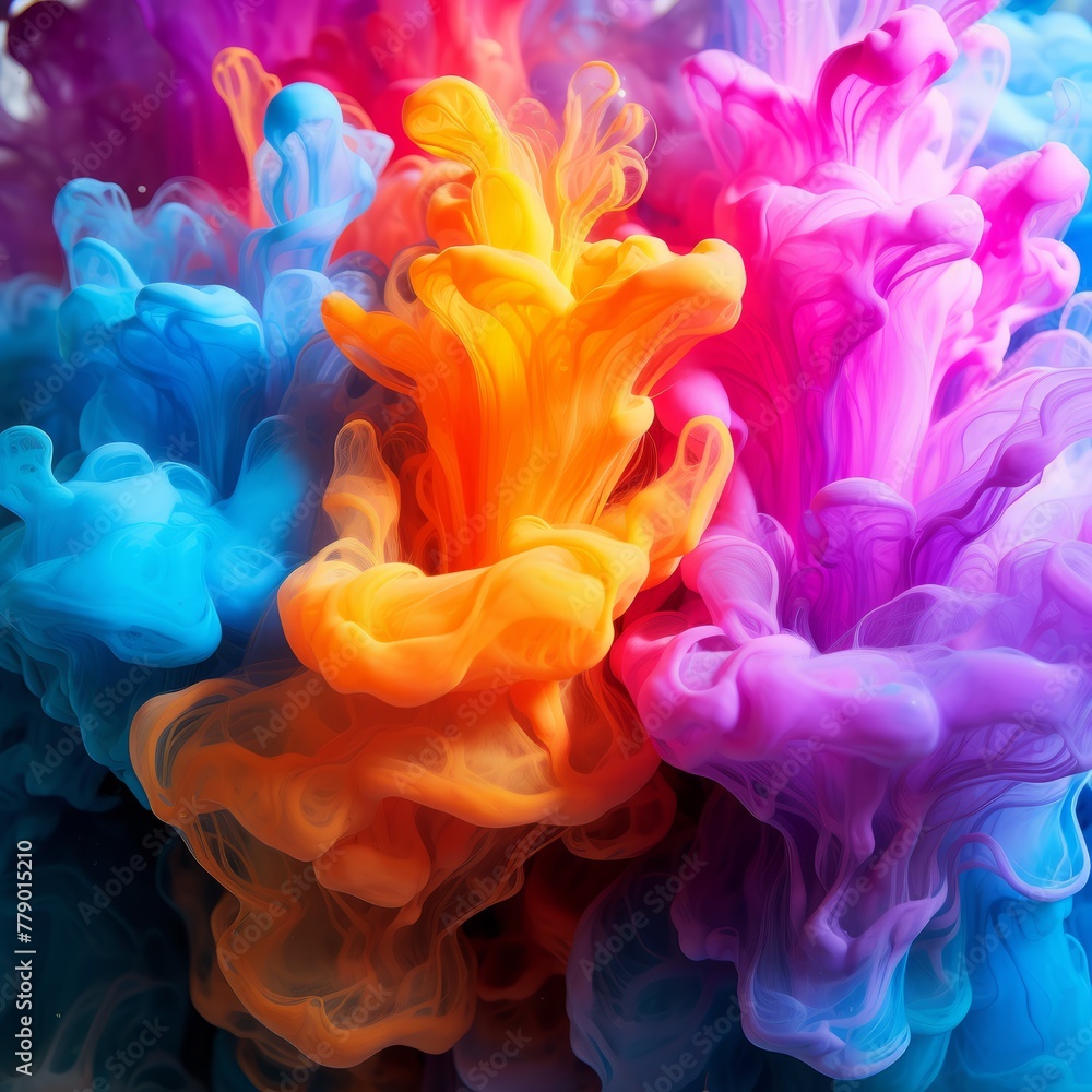 Fototapeta premium Colorful Smoke Explosion