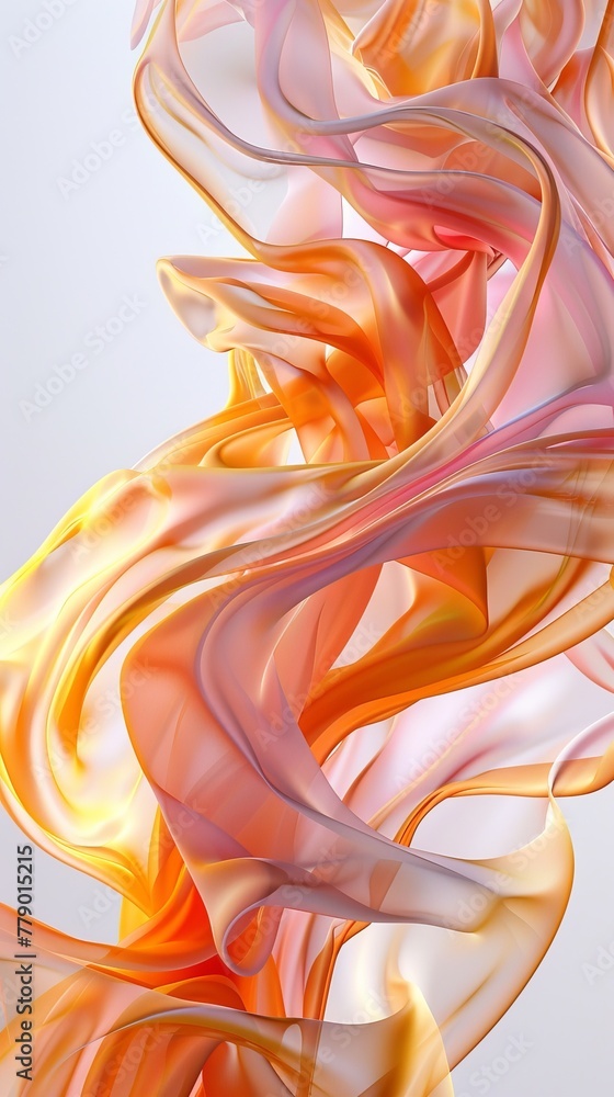 Obraz premium Colorful abstract painting with flowing shapes