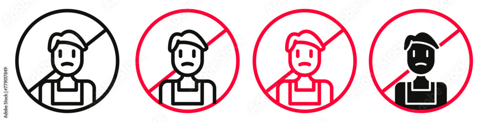 Icon Against Child Labor Advocating for Youth Rights and Safety Icon Against Child Labor Advocating for Youth Rights and Safety