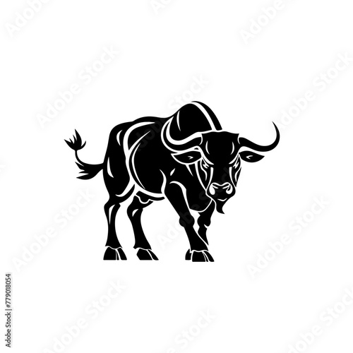 Angry Bull Pose Logo Design