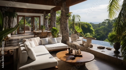 A stunning view of the jungle from a luxurious villa © Adobe Contributor
