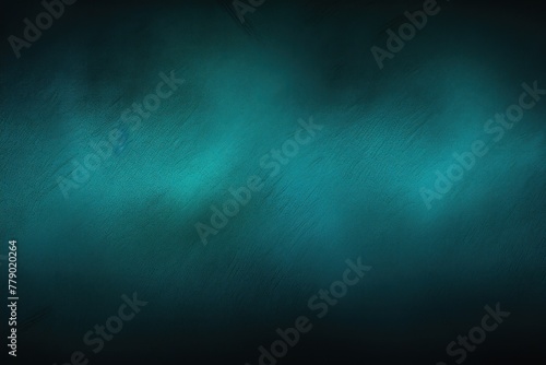 Turquoise black glowing grainy gradient background texture with blank copy space for text photo or product presentation 