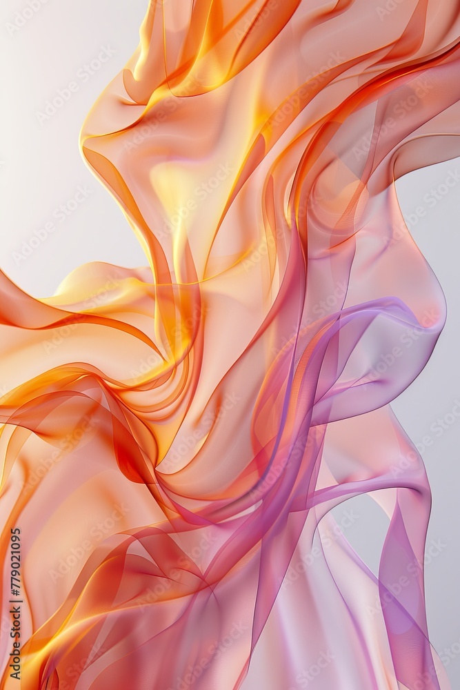 Colorful Wavy Translucent Fabric