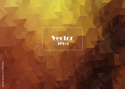 brown gradient crystalline abstract vector image stylized from triangles