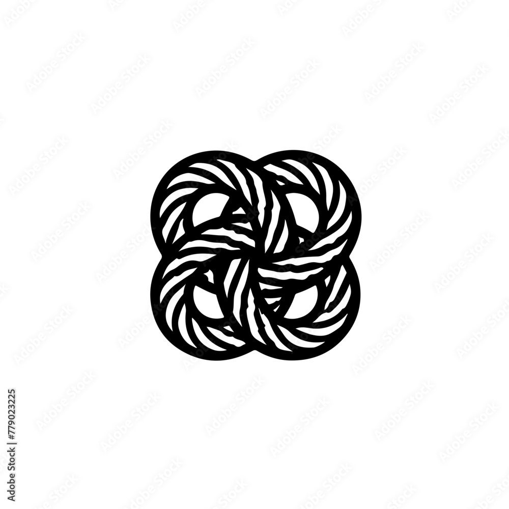 intertwined circles Logo Design