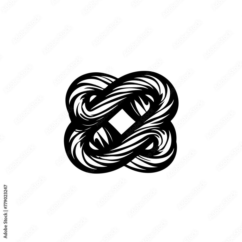 intertwined lines Logo Design