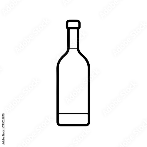 simple wine bottle Logo Design