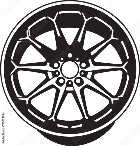 Radiant Revolve Vibrant Alloy Wheel Vector Logo Design Polished Profile Smooth Alloy Wheel Vector Logo Icon