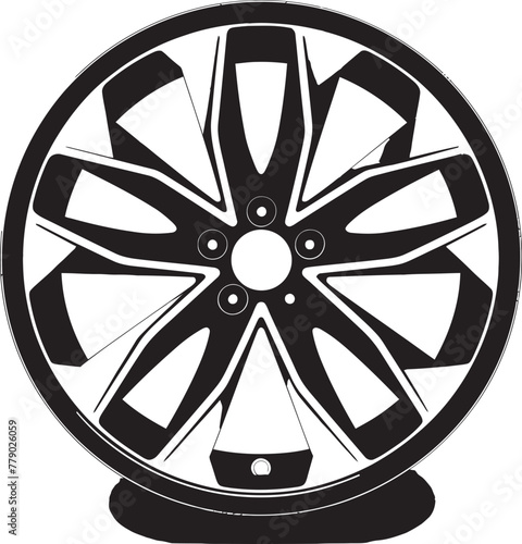 Gleaming Glide Bright Alloy Wheel Vector Logo Wheel Wizardry Magical Alloy Wheel Vector Logo Design