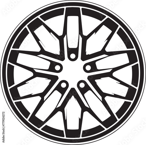 Wheel Wizardry Magical Alloy Wheel Vector Logo Design Shiny Spin Sparkling Alloy Wheel Vector Logo Icon
