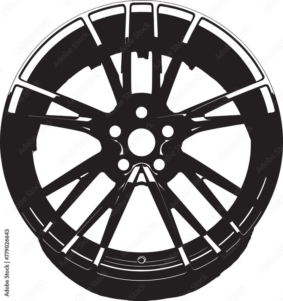 Metallic Mastery Expertly Crafted Alloy Wheel Vector Logo Design Sleek Style Modern Alloy Wheel Vector Logo