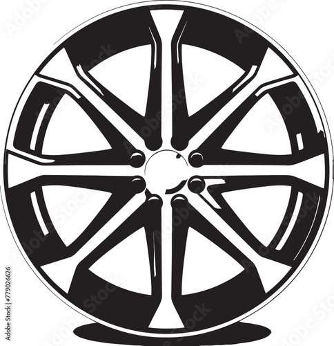 Sleek Spin Smooth Alloy Wheel Vector Logo Design Radiant Revolve Dynamic Alloy Wheel Vector Logo Icon